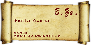 Buella Zsanna névjegykártya